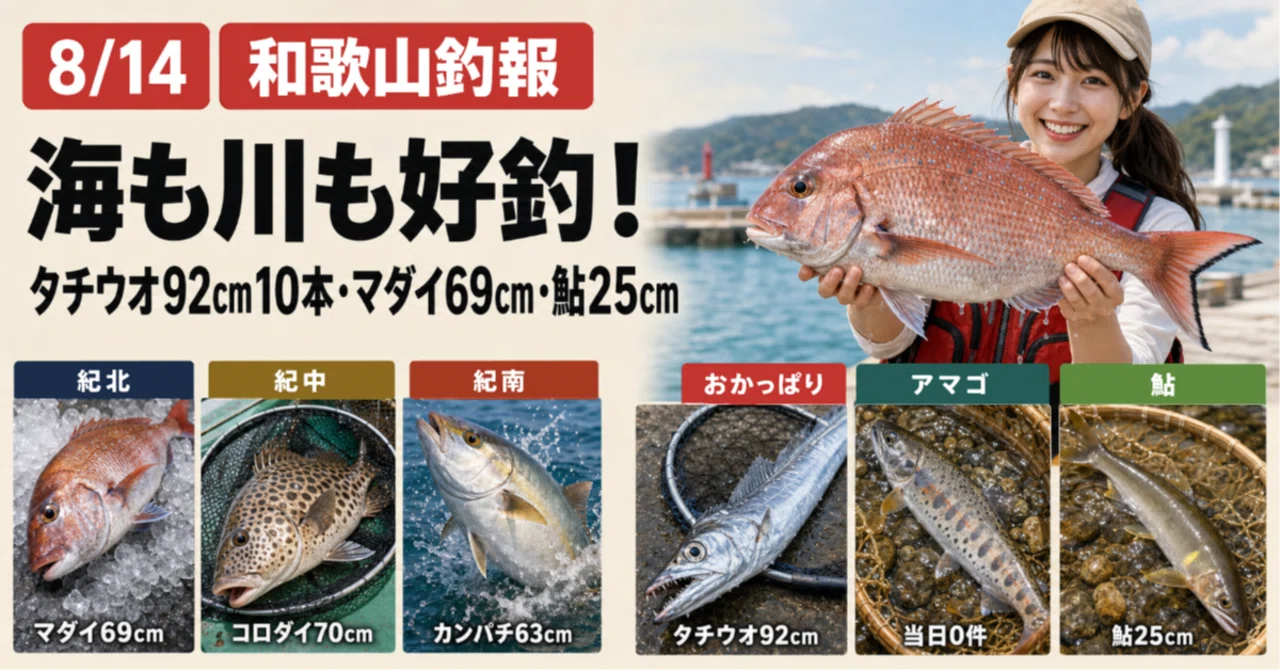 和歌山 太刀魚 釣果