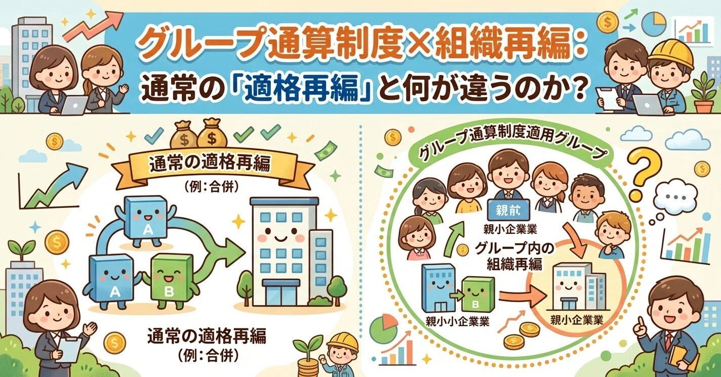 グループ通算制度×組織再編：通常の「適格再編」と何が違うのか？｜M&A