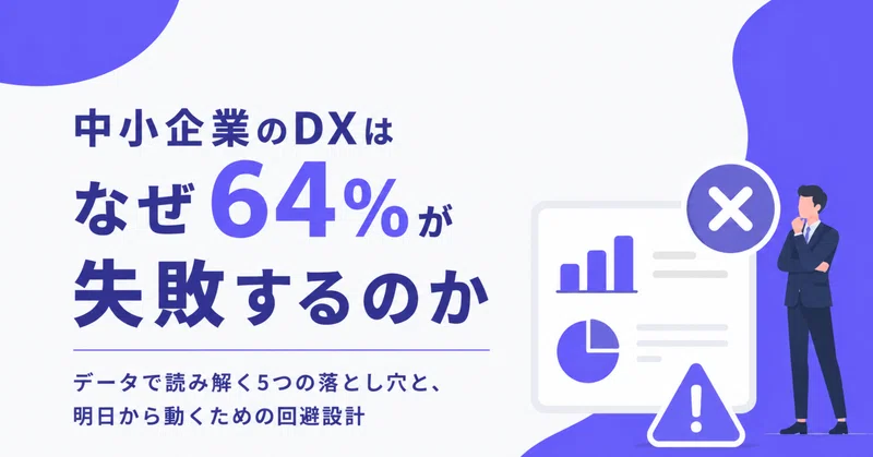 AI導入支援｜中小企業DXが64%失敗する5つの構造と対策