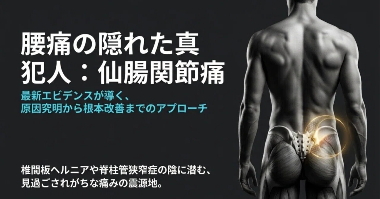 腰痛持ちの店長さん 専門家も必見】腰痛？仙腸関節痛を克服！最新研究が導く改善の秘訣