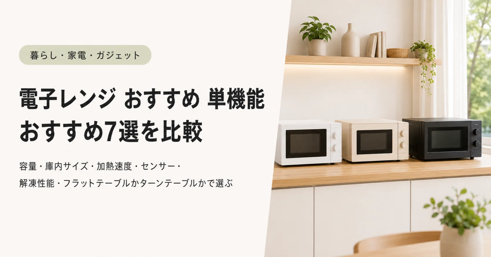 単 機能 電子 レンジ おすすめ