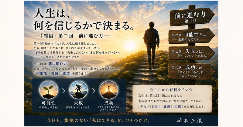【確信②】前に進む力 ──可能性・失敗・成功