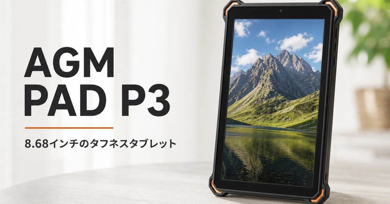 AGM PAD P3 のレビュー・口コミ評判と特徴 8.68インチで持ち出しやすい