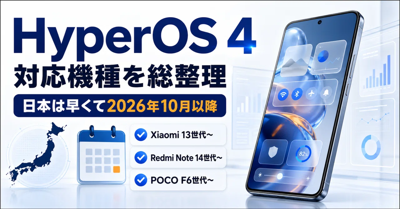 HyperOS 4の対応機種はどれ？いつ日本に来るかと新機能をわかりやすく