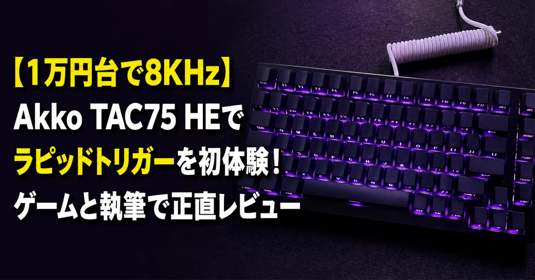 1万円台で8KHz】Akko TAC75 HEでラピッドトリガーを初体験！ゲームと