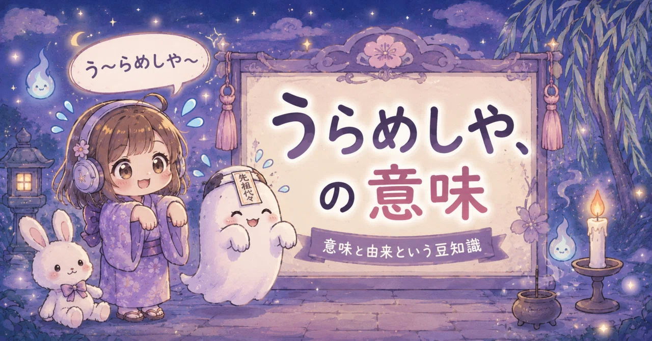 [Trivia] What does the ghost's 'Urameshiya' mean? 👻🎧｜耳活｜簡単読書
