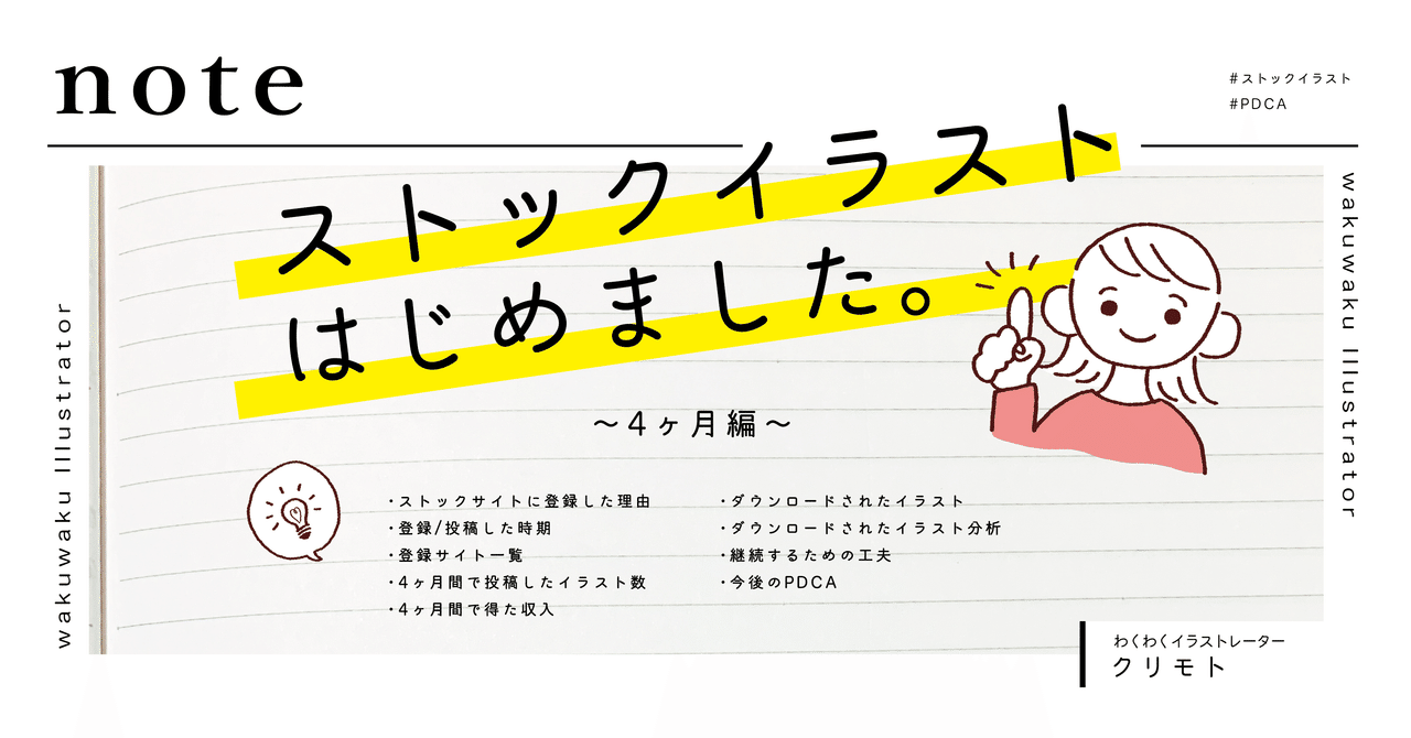 ストックイラストはじめました 4ヶ月編 クリモト Note ストックイラストはじめました 4ヶ月編 クリモト Note