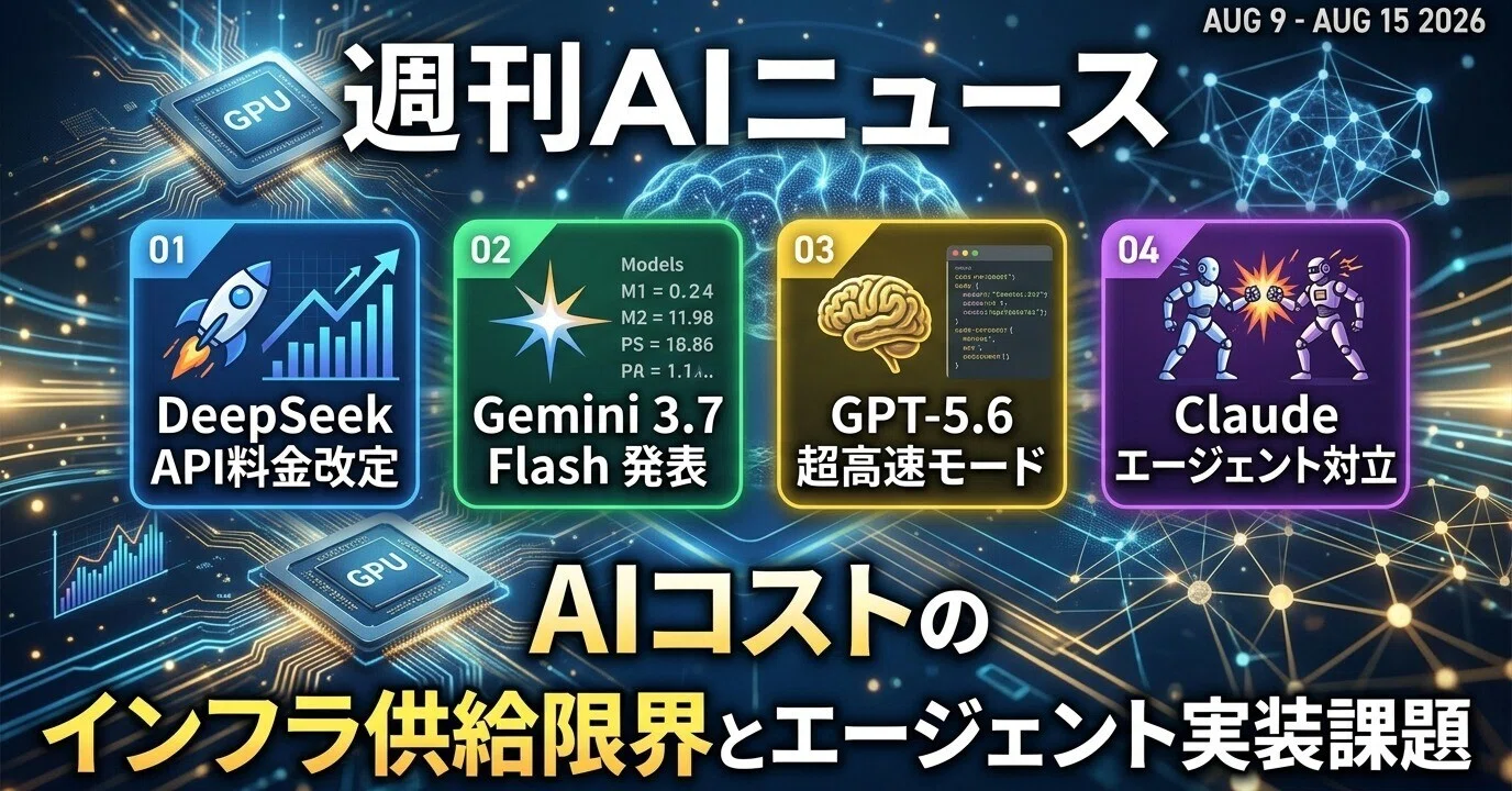 週刊AIまとめ】「AI安値時代」の終焉と自律エージェントの実装課題