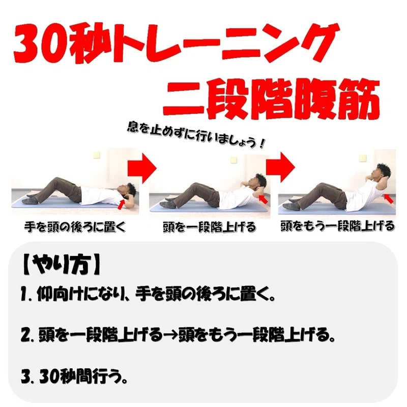 まずは１日３０秒 簡単に出来る初心者向け腹筋体操 １ Revisionginza Note