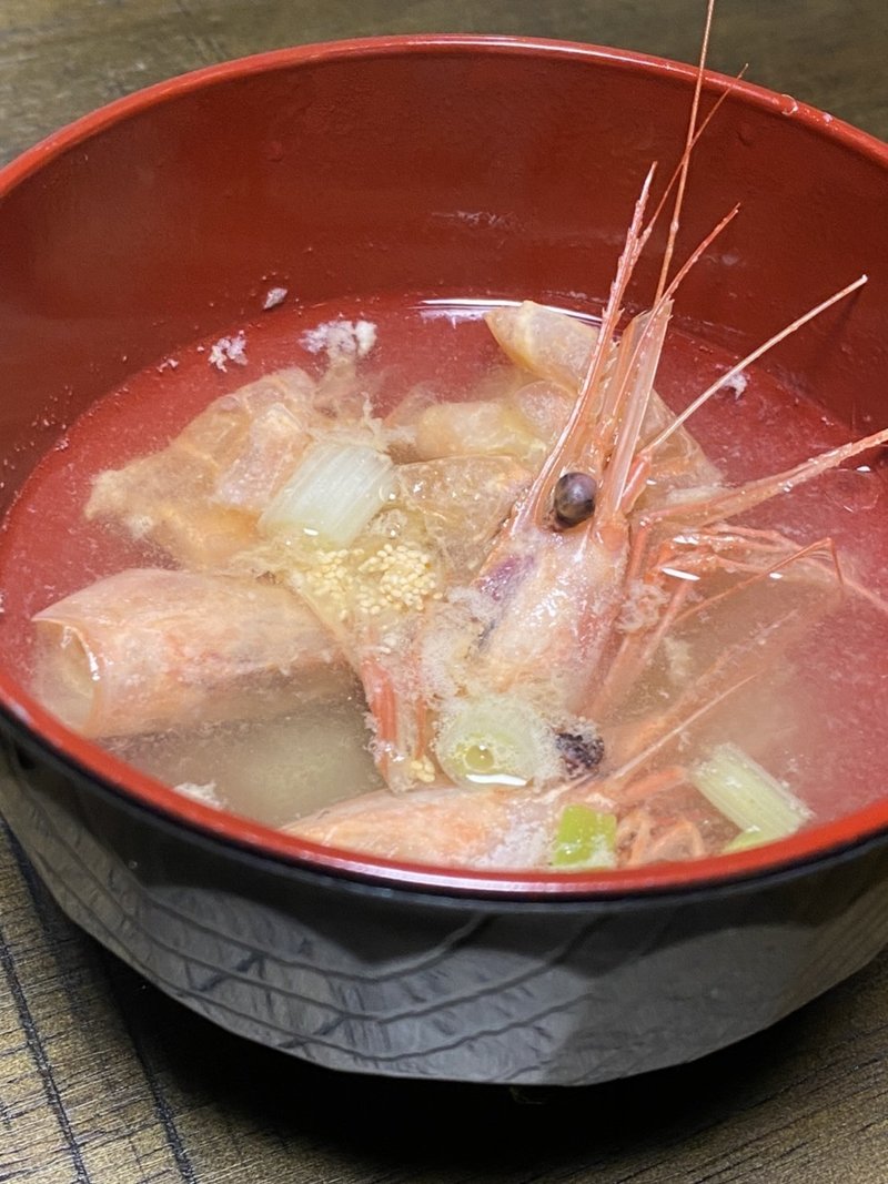 ホッコクアカエビ 甘海老 のおにぎり味噌汁セット Noriaki Kawanishi 半農デザイナー Note