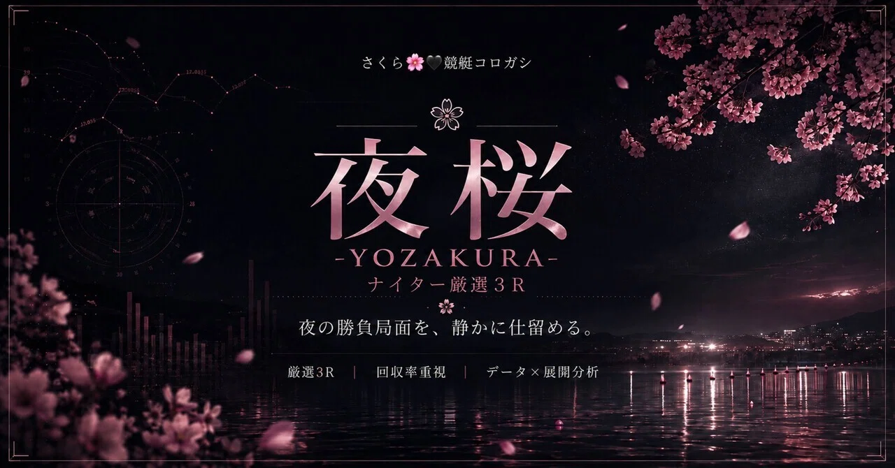 8/16夜桜 -YOZAKURA-｜ナイター3R｜さくら🌸🖤競艇コロガシ