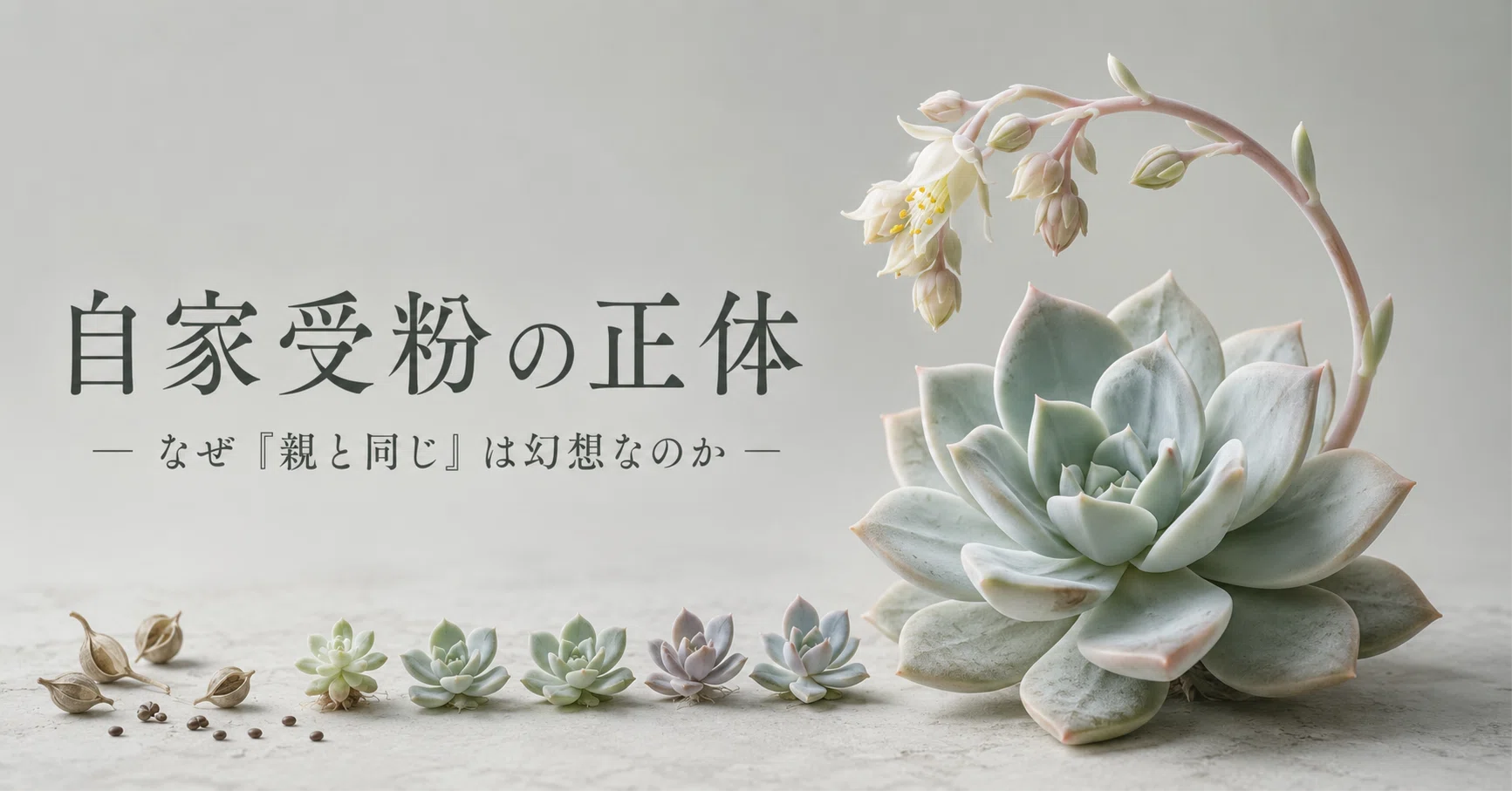 自家受粉の正体｜なぜ「親と同じ」は幻想なのか｜多肉植物研究所