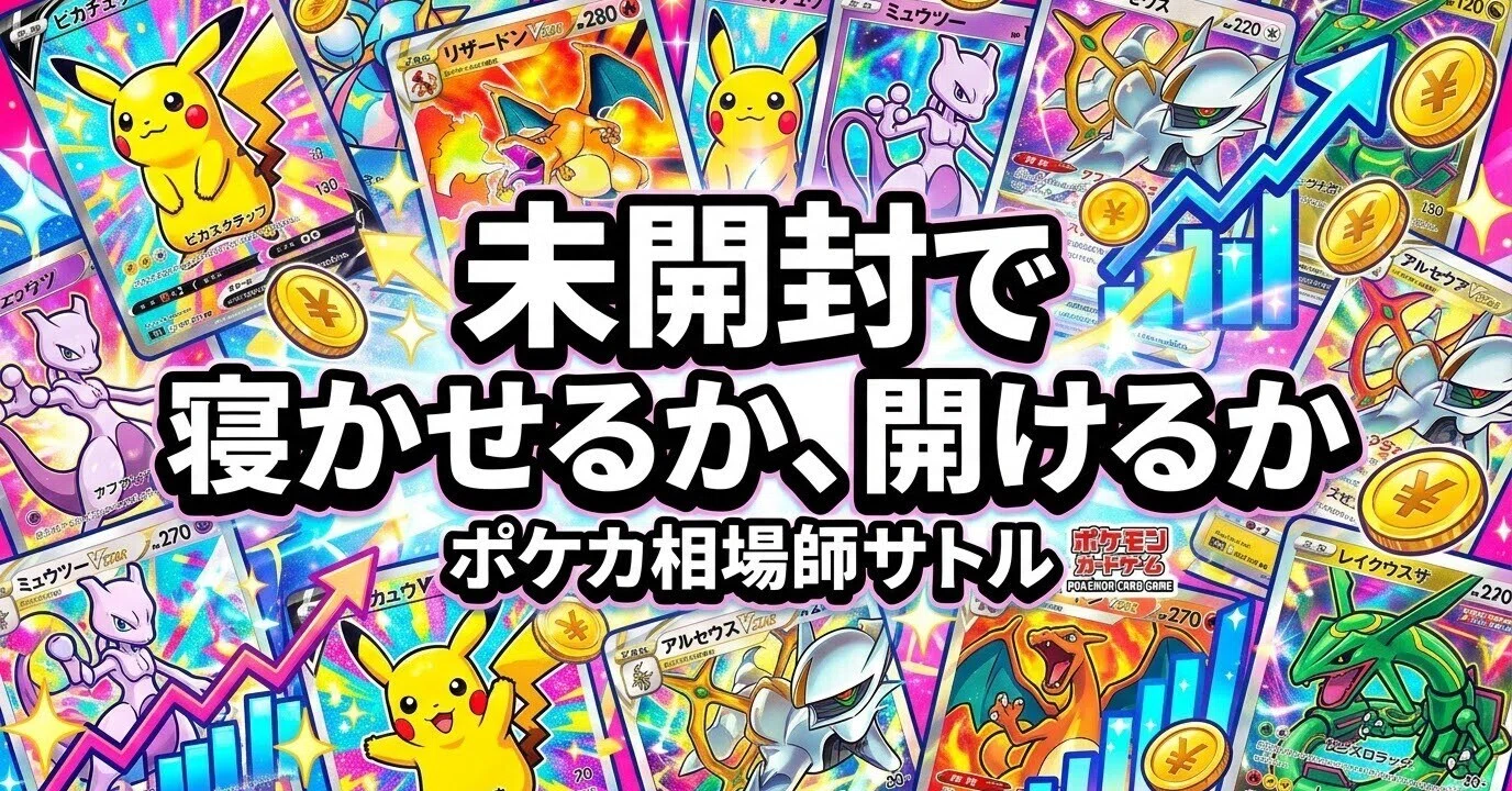 ポケカ 未開封で寝かせるか、開けるか｜この判断を感情でしないために