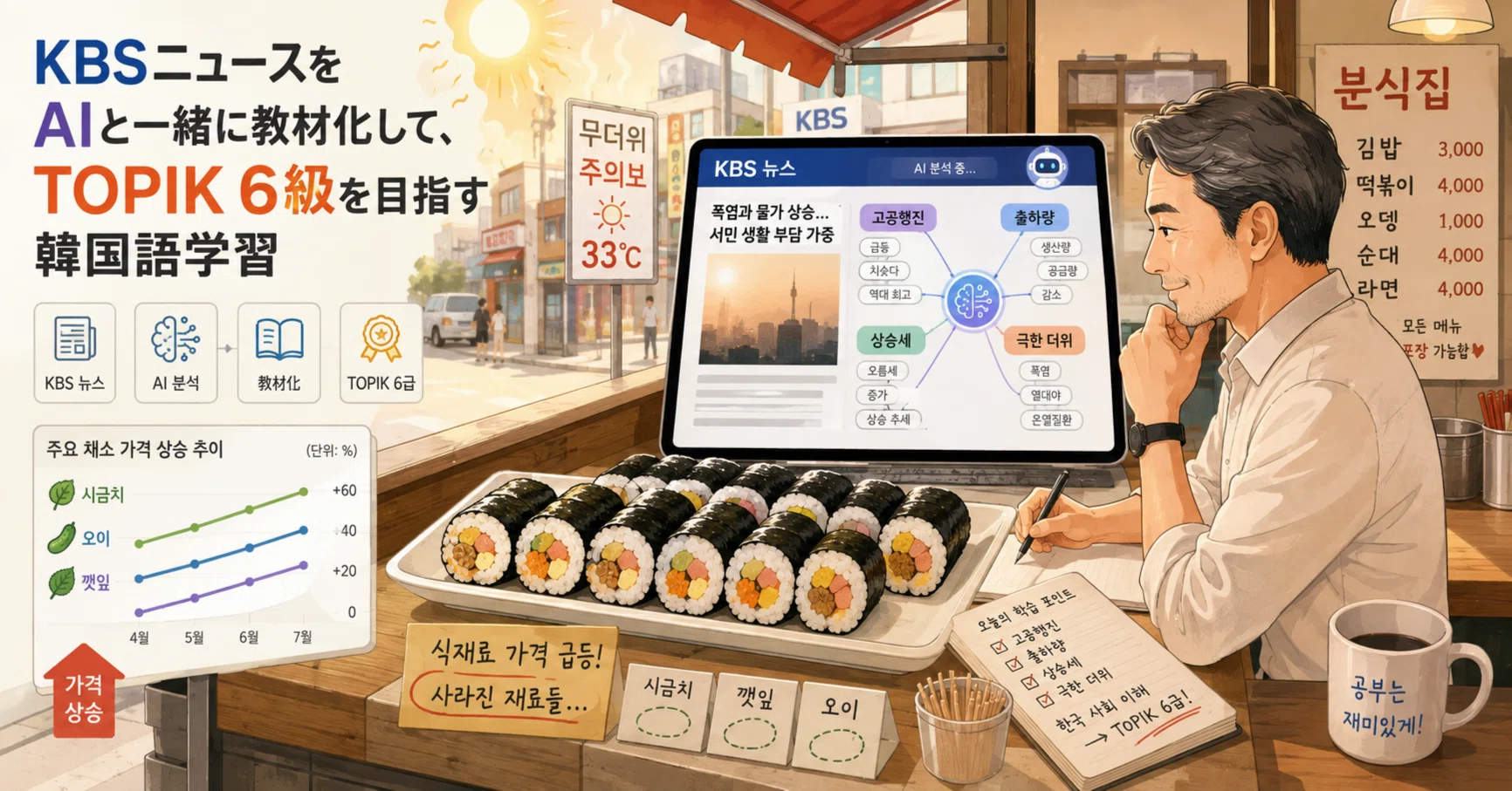 TOPIK5級/6級対策】KBSニュースで学ぶGemini Notebook式、韓国語学習⑩