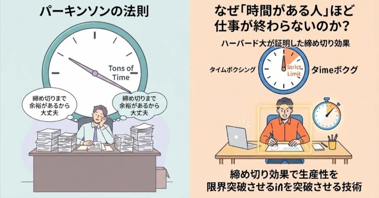 行動科学×パーキンソンの法則】なぜ「時間がある人」ほど仕事が終わら