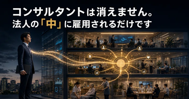コンサルタントは消えません。法人の「中」に雇用されるだけです―― 日経新聞8月13日「若手が経験積みにくく」に、あえて反論します eyecatch