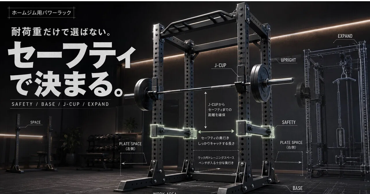 ホームジム用パワーラックおすすめ6選｜耐荷重より「セーフティ・J