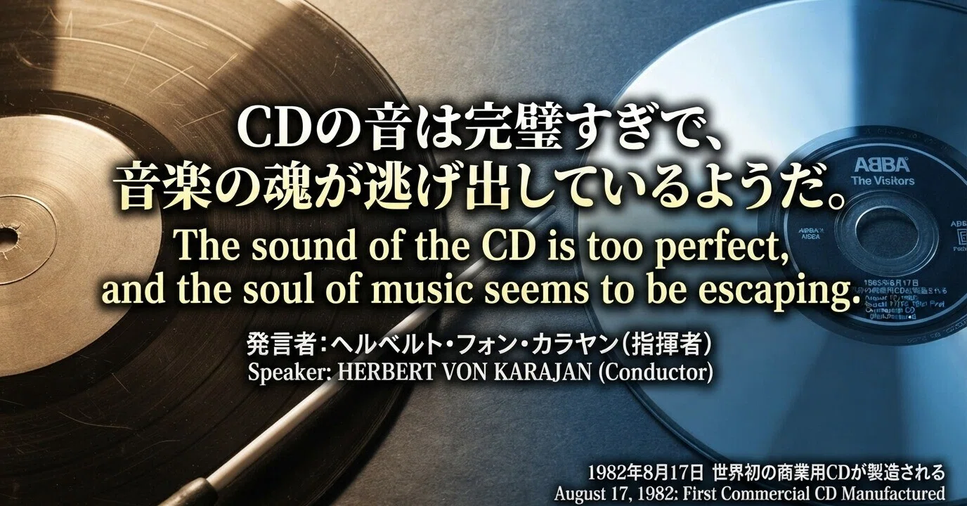 8月17日】世界初のCDが生まれた日。カラヤンが見抜いていた「完璧な音