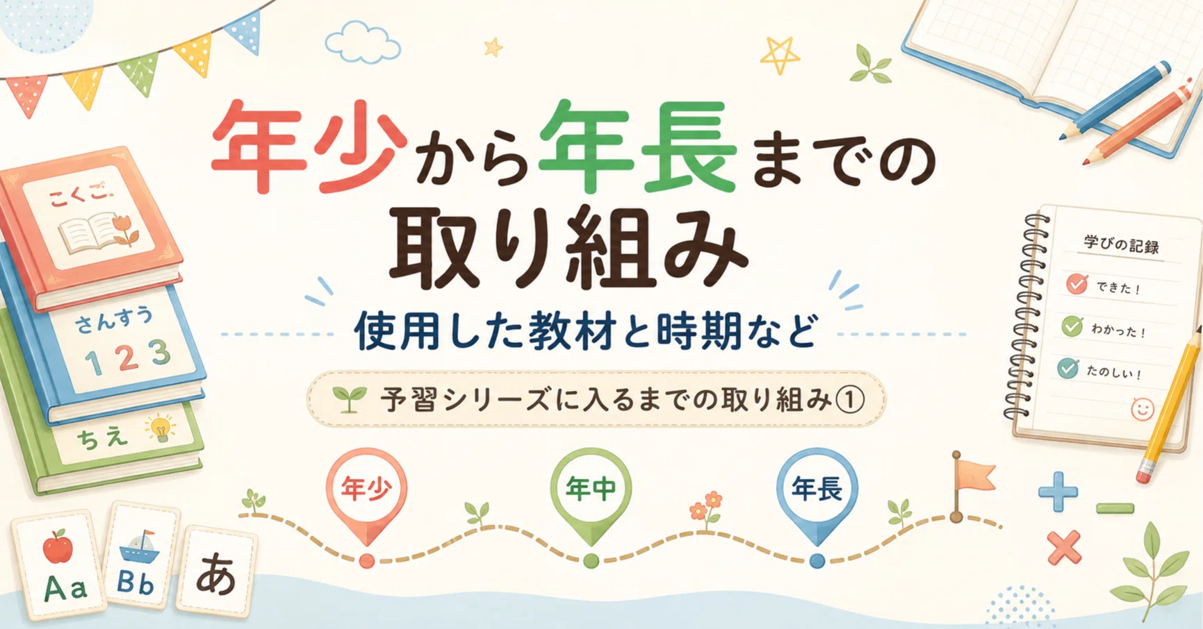 年少から年長までの家庭学習｜使用した教材と時期 ― 予習シリーズに