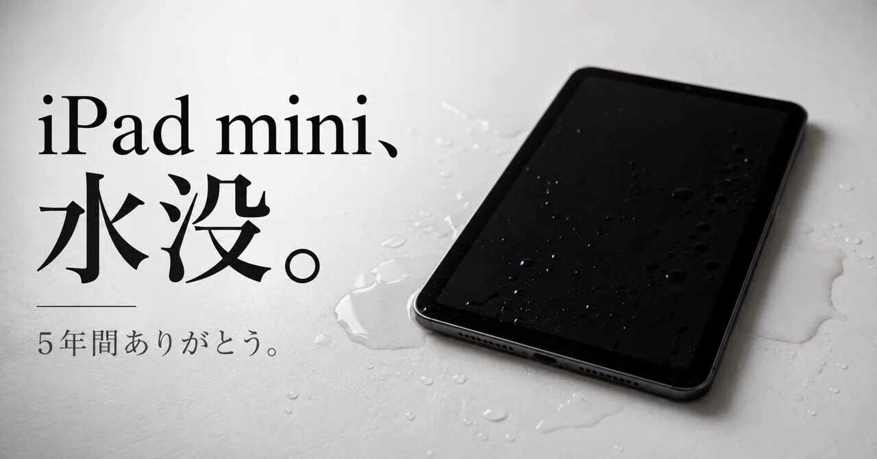 iPad mini信者のiPad miniが水没した。｜しゃかみき