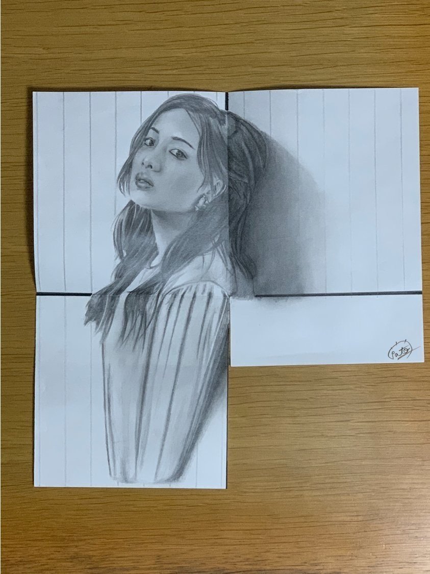 石原さとみ 3面トリックアート 雷藤たわん ひる休みの自由研究 Note