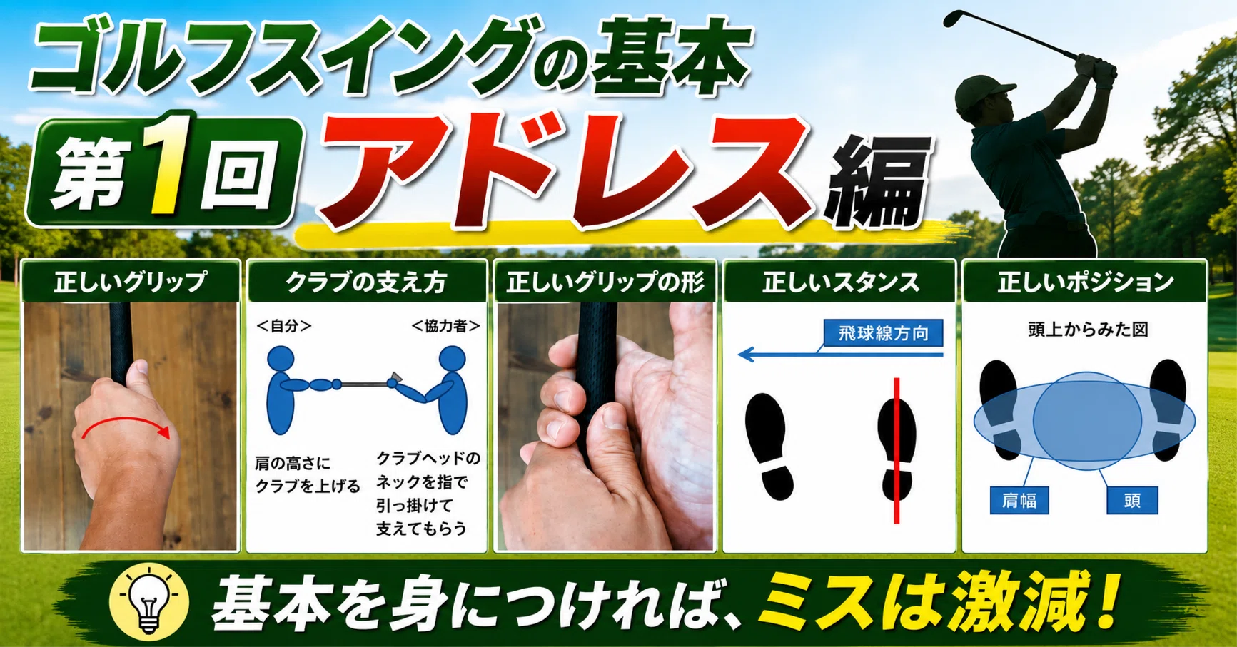 ゴルフ スイング 基本 図解
