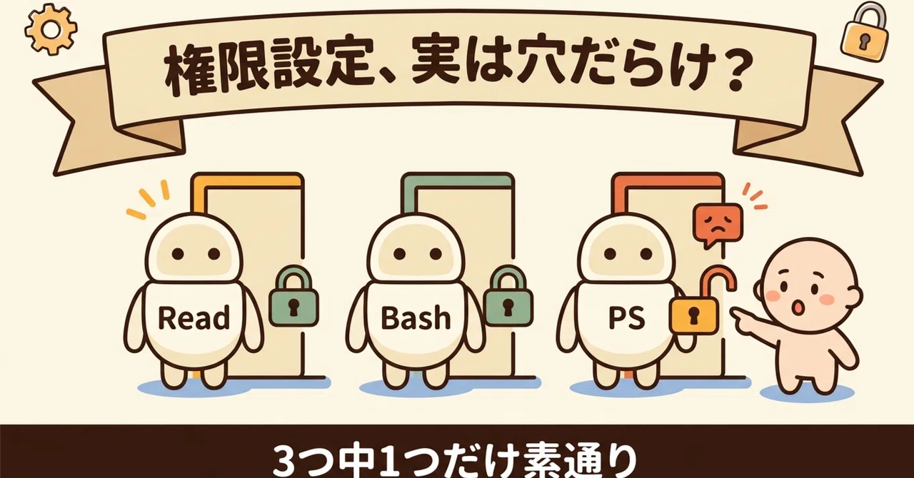 Claude Code의 접근 제한, Read와 Bash는 막았는데 PowerShell만 통과했던 이야기｜しゅん｜30代パパAI実践 ...