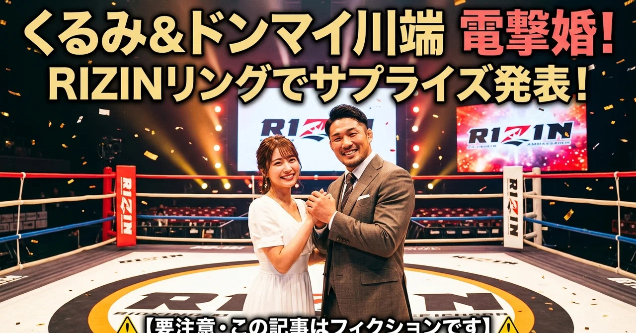 【8万PV突破】【12分お得】RIZINアンバサダー・くるみとドンマイ川端が電撃婚!リング発表の裏側と二人が誓った「平凡な幸せ」への覚悟【要 ...