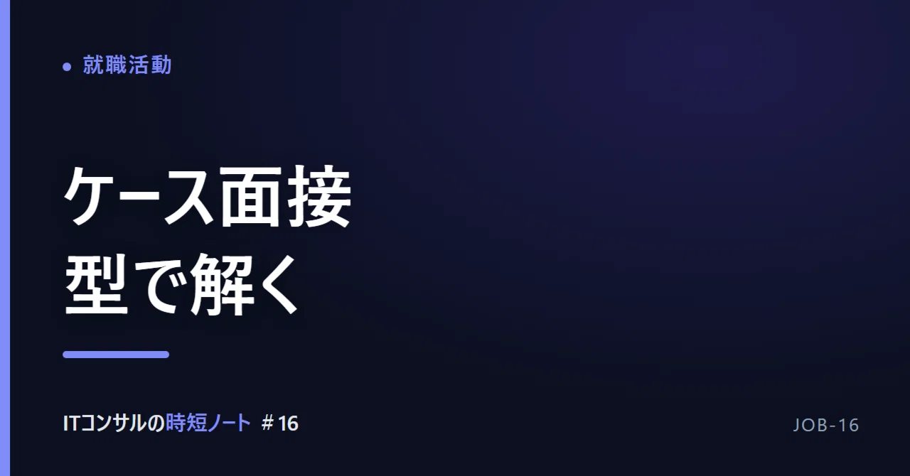 徹底解説】ケース面接対策｜型で解くフェルミ推定とビジネスケース