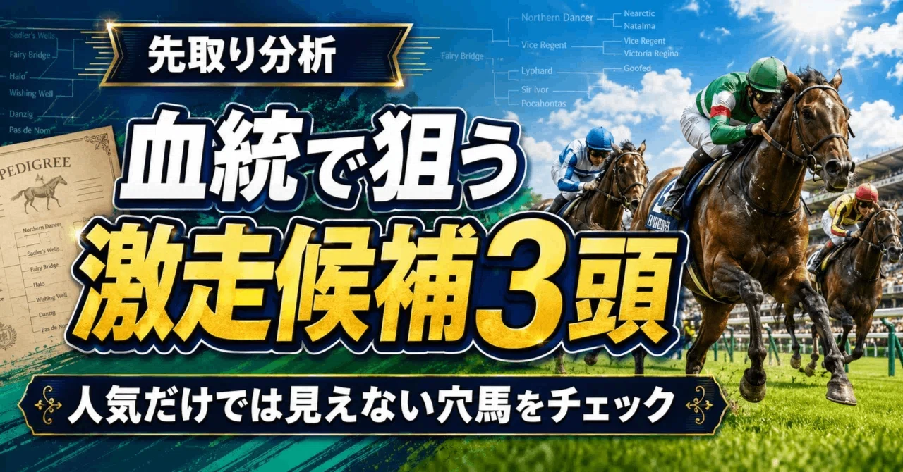新潟2歳ステークス2026】血統で狙う激走候補3頭｜新潟芝1600mで浮上