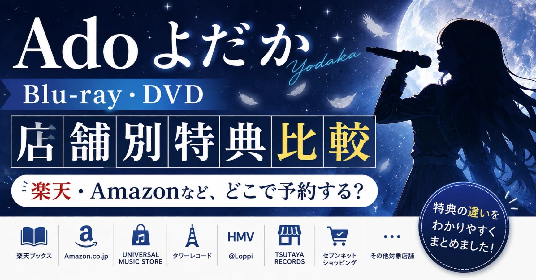 Ado『よだか』Blu-ray・DVD 店舗別特典比較｜楽天・Amazonなど、どこで