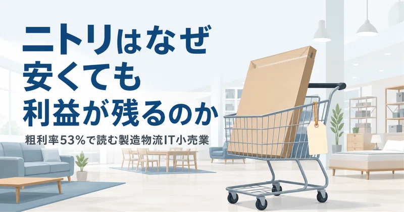 ニトリはなぜ安くても利益が残るのか　粗利率53%で読む「製造物流IT小売業」