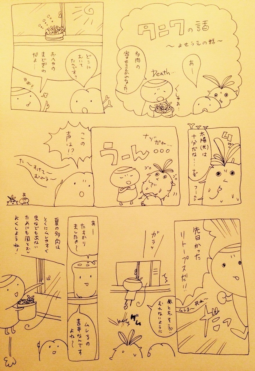 多肉植物の漫画多肉の話7 Anzutann Note