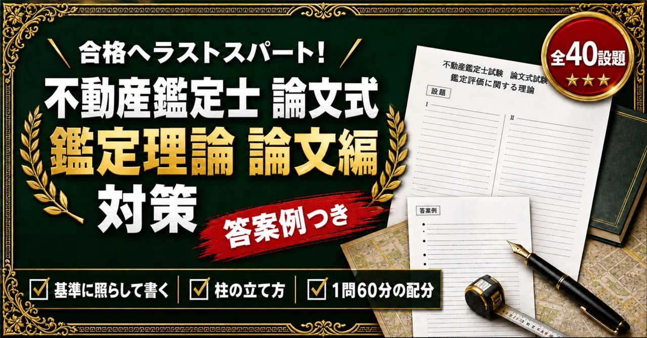 不動産鑑定士 論文式試験 鑑定理論 論文編 対策 全40設題＋答案例と