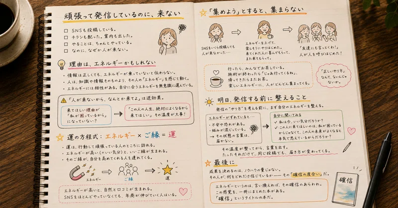 頑張って発信しているのに、なぜか人が来ない——その理由、知りたい？
