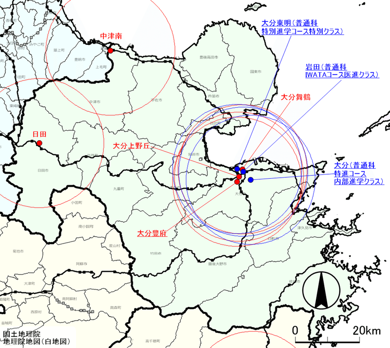 大分県の進学校map 朝森久弥 朝森教育データバンク Note