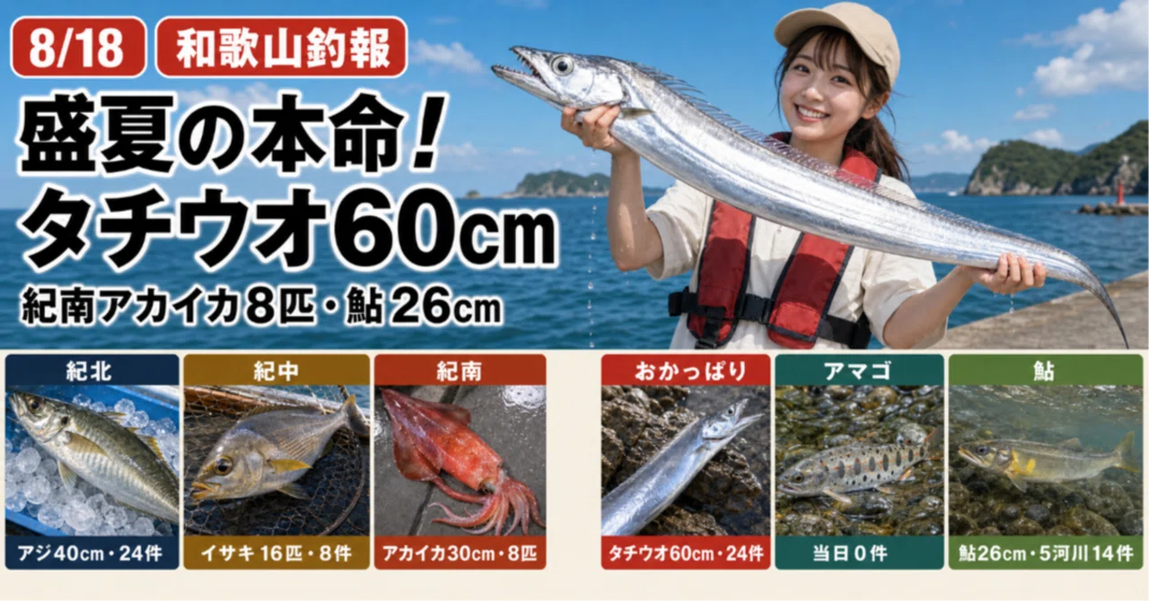 和歌山 太刀魚 釣果