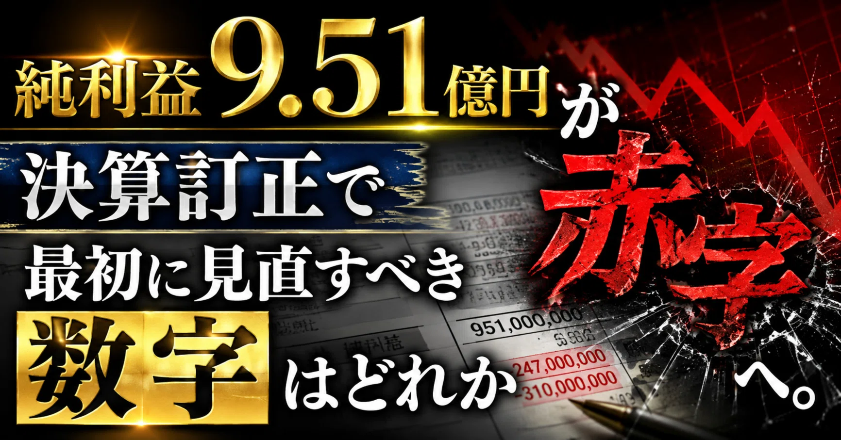 mii【赤字価格★在庫処分】 純利益9.51億円が赤字へ。決算訂正で最初に見直すべき数字はどれか