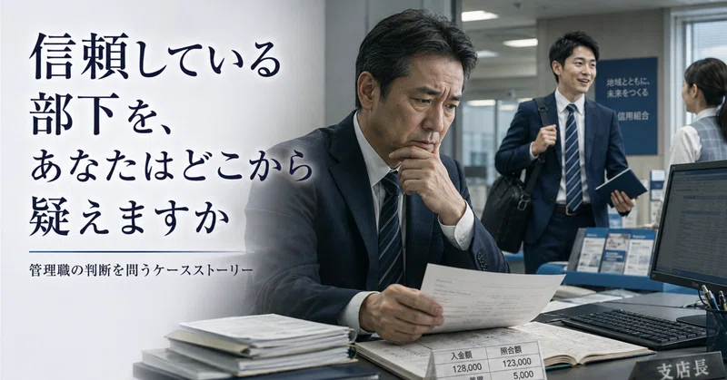 信頼している部下を、あなたはどこから疑えますか