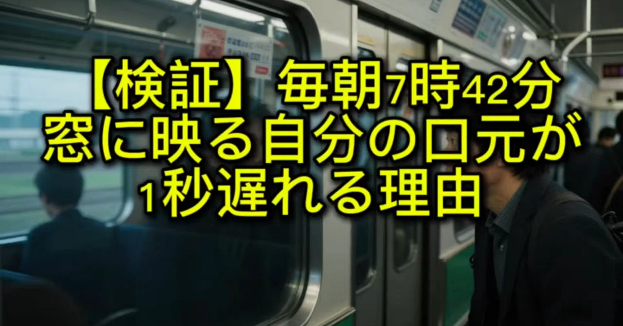 【検証】毎朝7時42分、窓に映る自分の口元が1秒遅れる理由｜KOUJI FILES