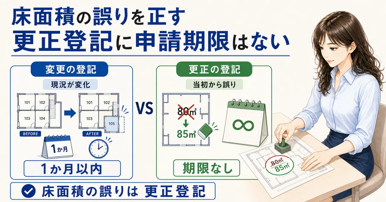 【土地家屋調査士受験生向け】平成24年度 第13問〜床面積の誤り、更正登記に申請義務はないんです〜｜みもっさん