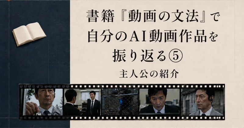 自分のAI動画コンテスト作品を書籍『動画の文法』で振り返る⑤主人公の紹介