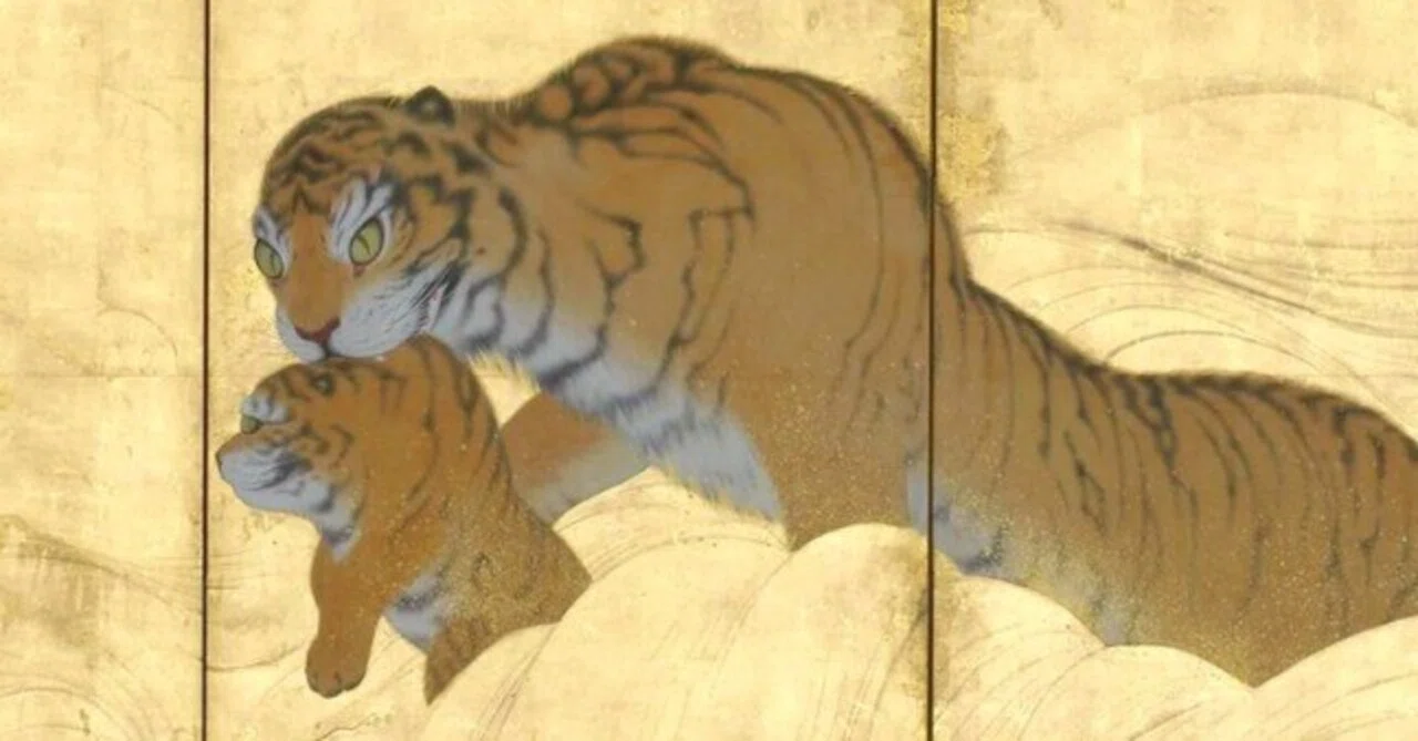 納得できなければ、返品可。値下げ交渉応じます。円山応挙の虎 大英博物館展出品作⑤円山応挙《虎の子渡し図屏風》天明元年-2年（1781