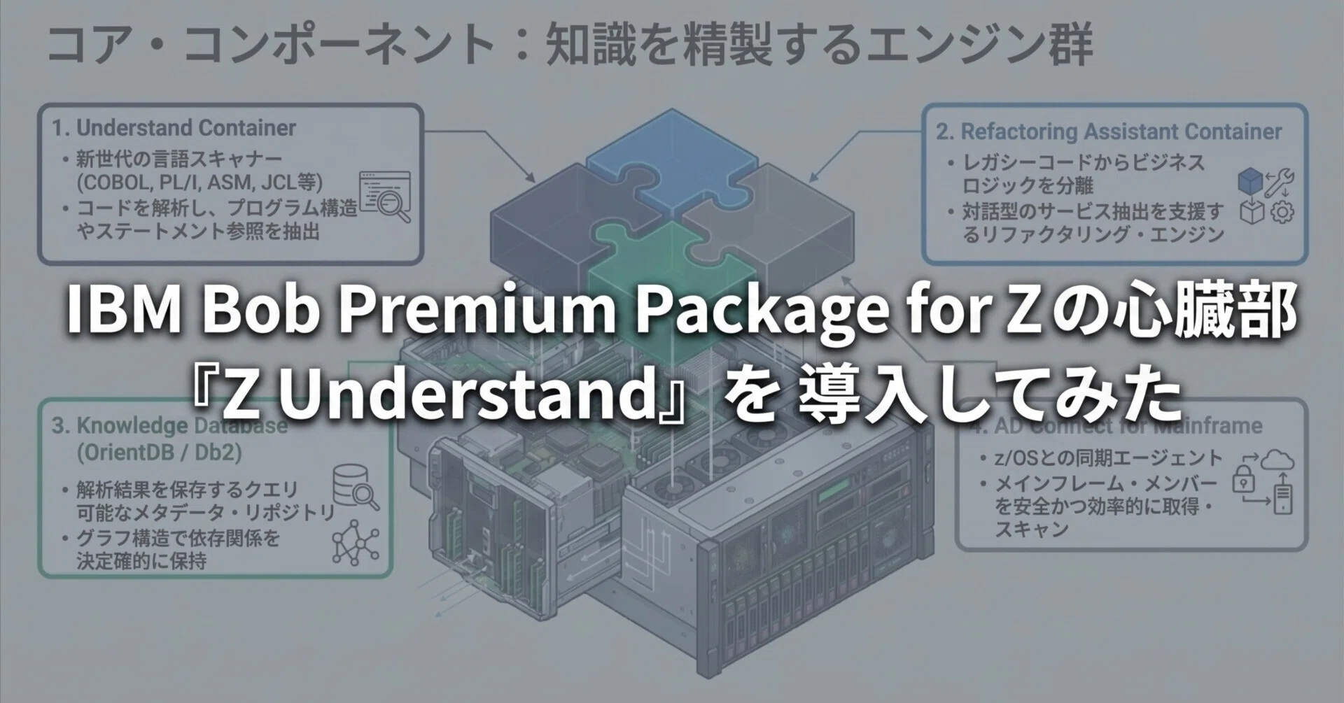IBM Bob Premium Package for Z の 心臓部 『Z Understand』 を導入し