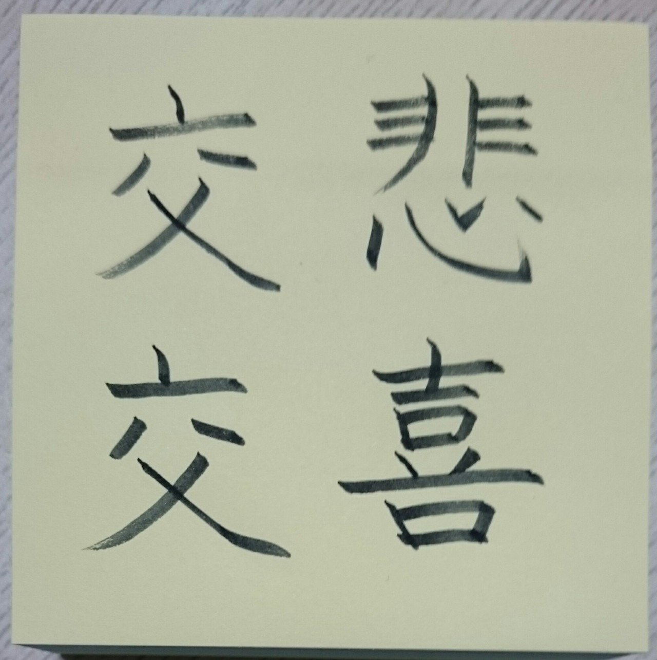 意味 こもごも 悲 喜