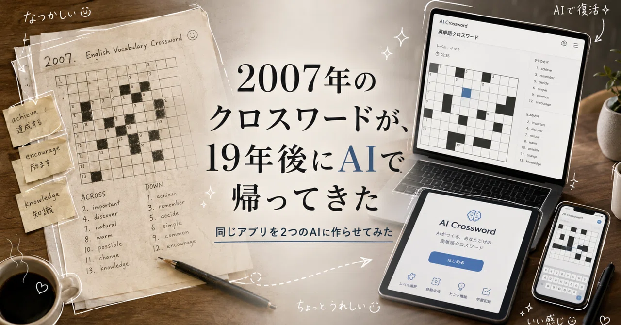 A 2007 Crossword Returns 19 Years Later via AI — I Had Two AIs Build ...