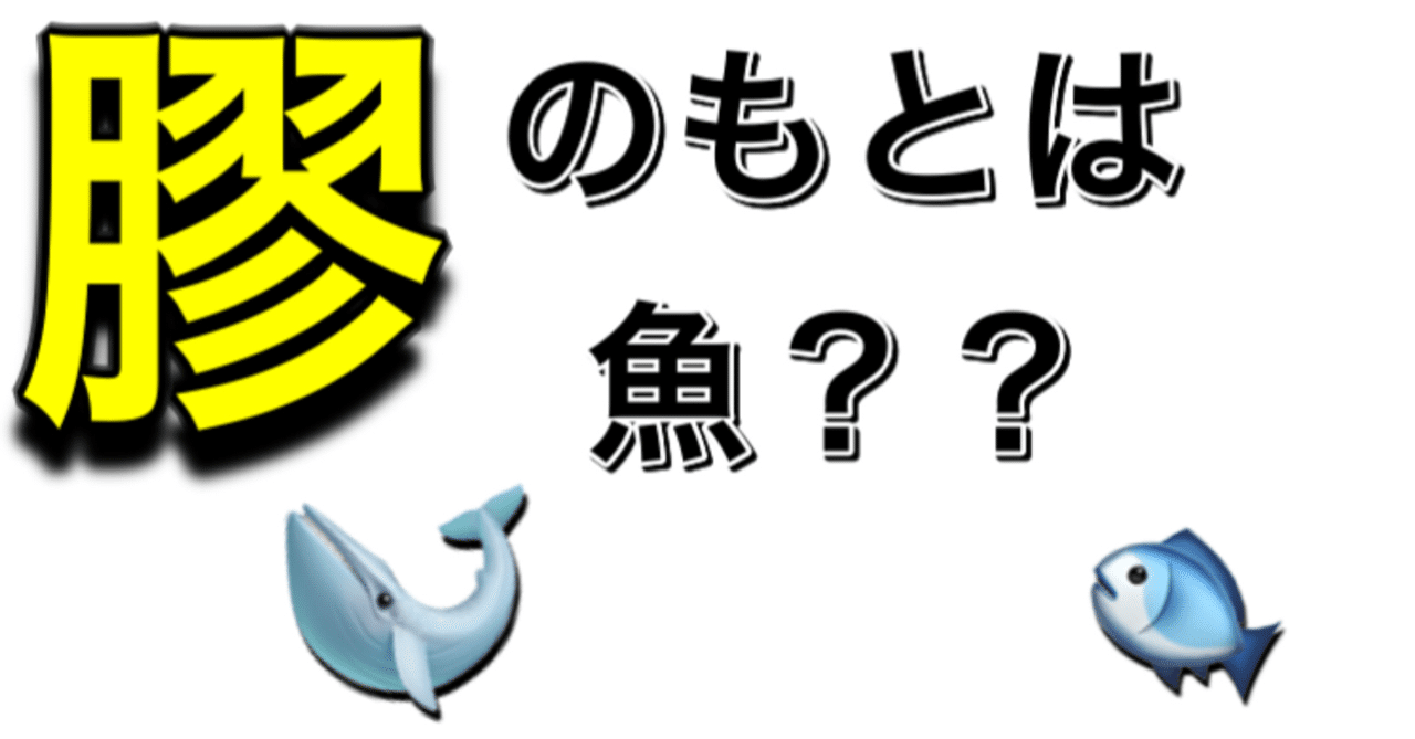 膠のもとは魚だった いったい何 釣り 山阿呆の大学生 Note