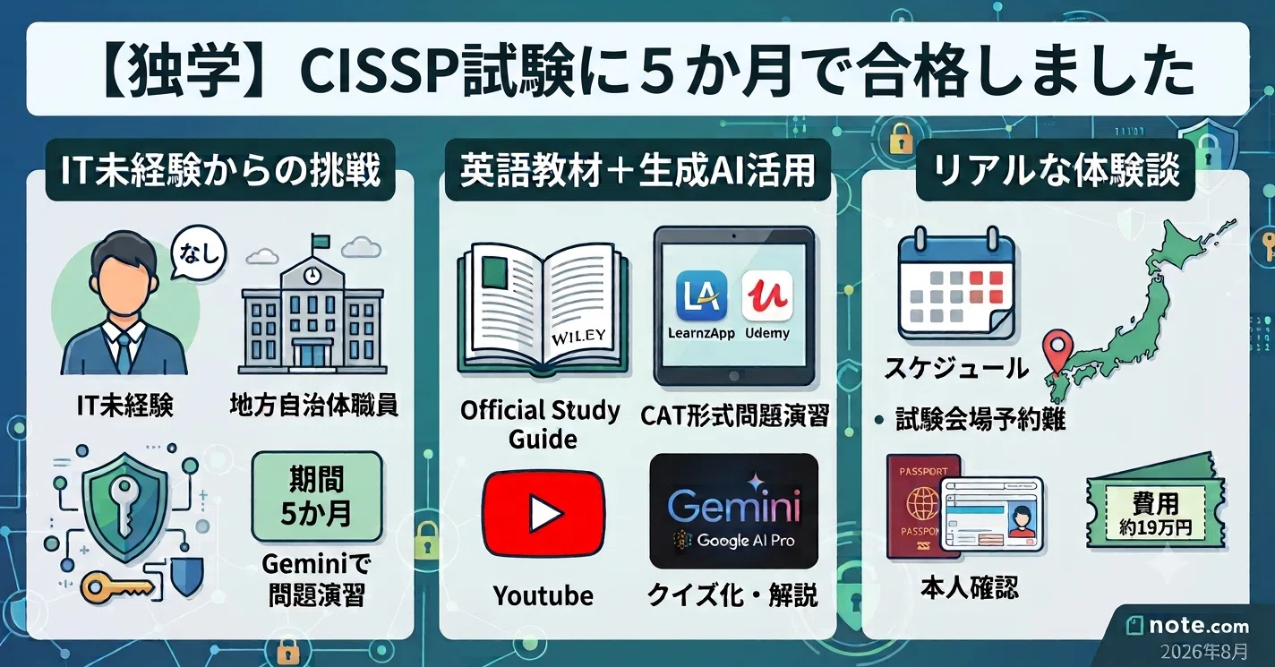 独学】CISSP試験に5か月で合格しました｜@hermia_wappi999