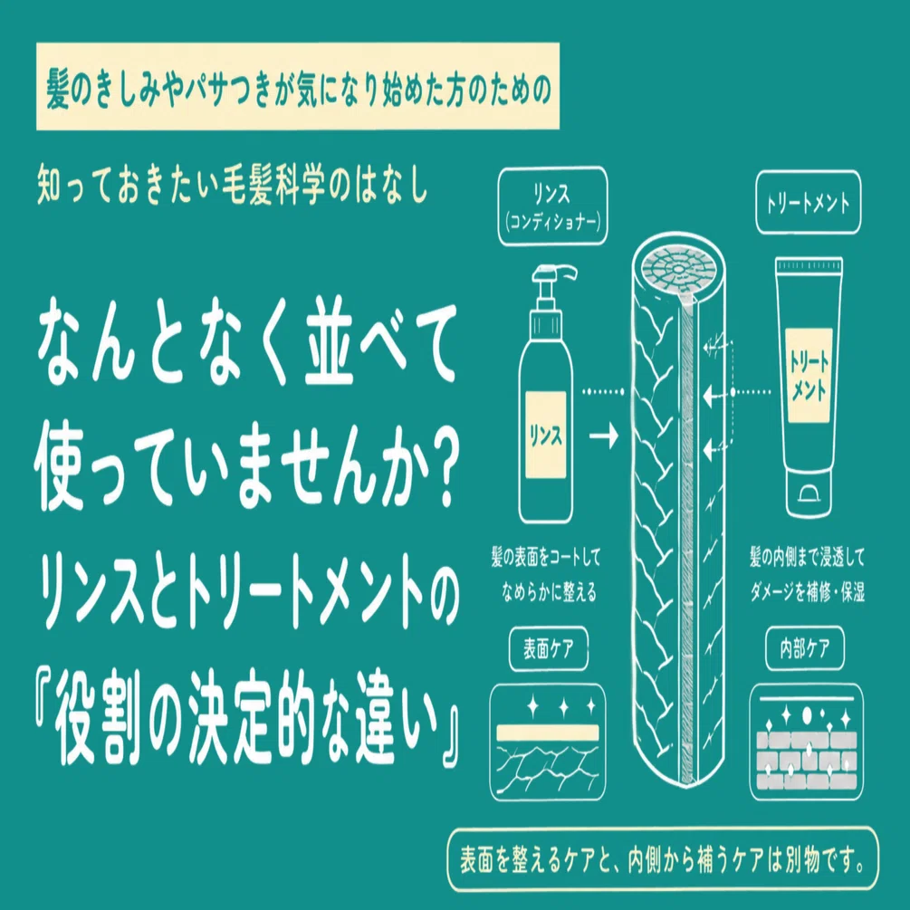 リンス と トリートメント の 違い