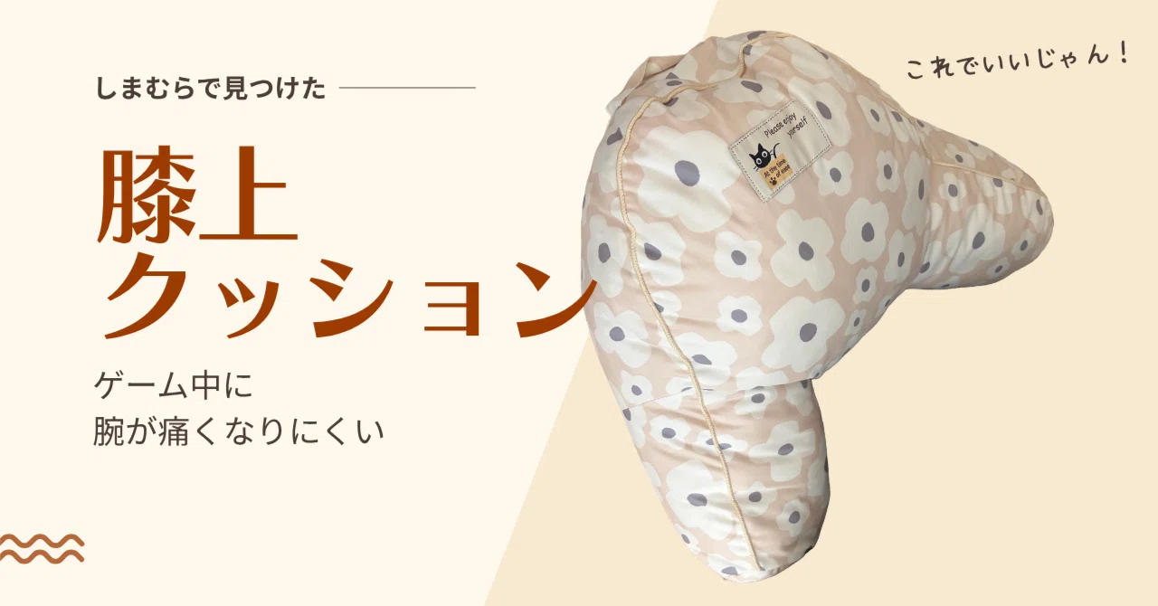 ゲーム中に腕が痛い。膝上クッションを買うまで、ソナタピローSで代用